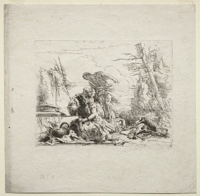 Różne kaprysy: kobieta w kajdankach, 1785. autorstwa Giovanni Battista Tiepolo