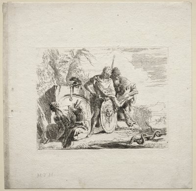 Różne kaprysy: młody żołnierz i astrolog autorstwa Giovanni Battista Tiepolo
