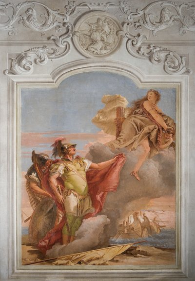 Wenus Pożegnanie Eneasza, z pokoju Eneidy w Palazzina, 1757 autorstwa Giovanni Battista Tiepolo