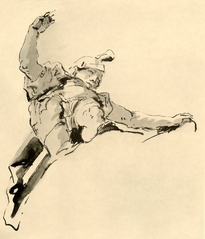 Wojownik stojący na chmurach, połowa XVIII wieku, 1928 autorstwa Giovanni Battista Tiepolo