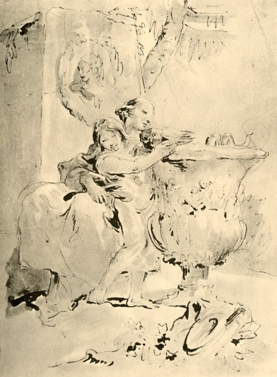 Młoda Kobieta i Chłopiec, połowa XVIII wieku, 1928 autorstwa Giovanni Battista Tiepolo