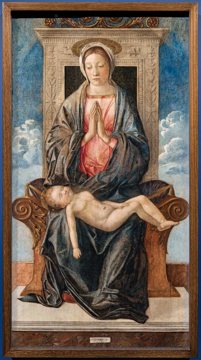 Madonna ze śpiącym dzieckiem, Giovanni Bellini, ok.1470. autorstwa Giovanni Bellini