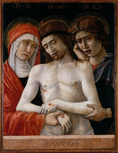 Pieta z Madonną i św. Janem Ewangelistą autorstwa Giovanni Bellini