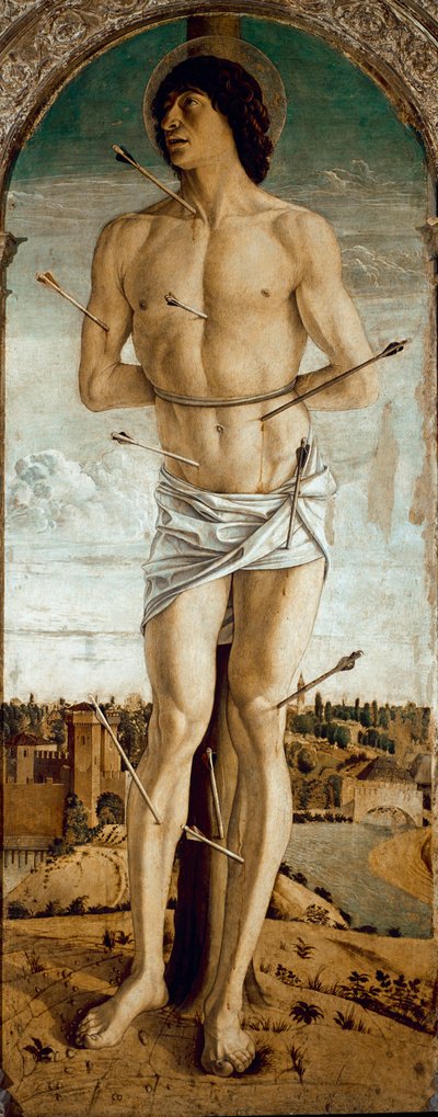 Poliptyk św. Wincentego Ferriera: św. Sebastian (Poliptyk św. autorstwa Giovanni Bellini