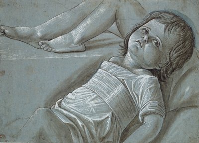 Studium leżącej figury Dzieciątka Chrystus, koniec XV wieku. autorstwa Giovanni Bellini