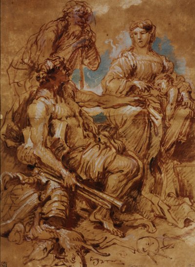 Alegoria na cześć pary rządzącej Mantui autorstwa Giovanni Benedetto Castiglione