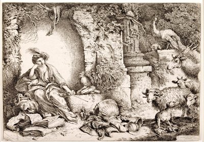 Circe zmieniająca ludzi Odyseusza w bestie autorstwa Giovanni Benedetto Castiglione