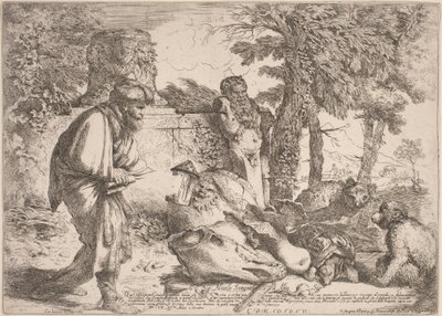 Diogenes szuka uczciwego człowieka autorstwa Giovanni Benedetto Castiglione