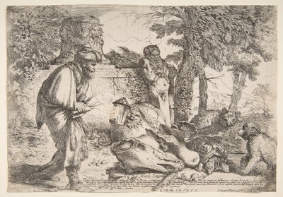 Diogenes szukający uczciwego człowieka 1645-47. autorstwa Giovanni Benedetto Castiglione