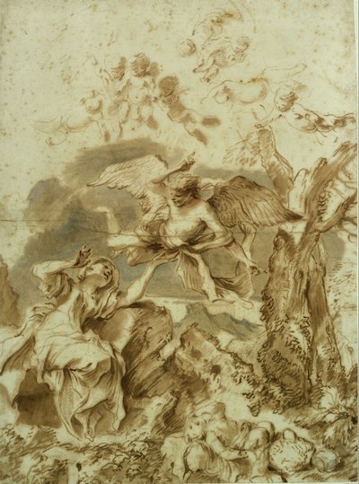 Hagar i Izmael na pustyni autorstwa Giovanni Benedetto Castiglione