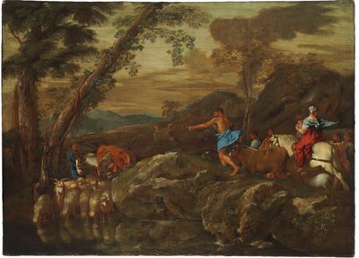 Podróż Jakuba, 1633 autorstwa Giovanni Benedetto Castiglione