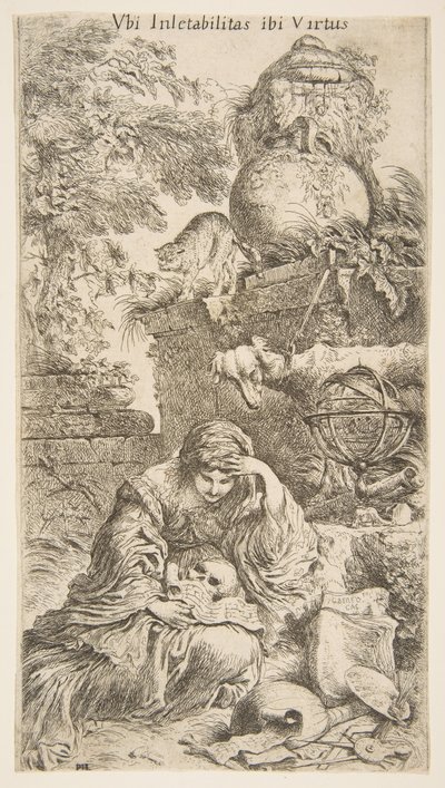 Melencholia, ca. 1645-1646. autorstwa Giovanni Benedetto Castiglione