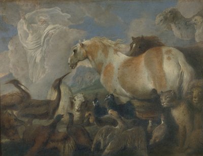 Stworzenie, połowa XVII wieku. autorstwa Giovanni Benedetto Castiglione