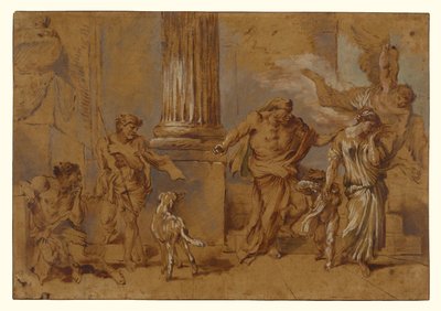 Die Vertreibung der Hagar autorstwa Giovanni Benedetto Castiglione