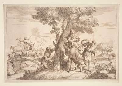 Ucieczka do Egiptu autorstwa Giovanni Benedetto Castiglione