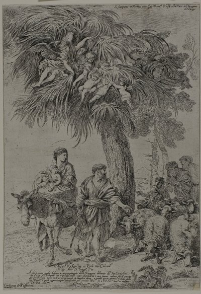 Ucieczka do Egiptu autorstwa Giovanni Benedetto Castiglione