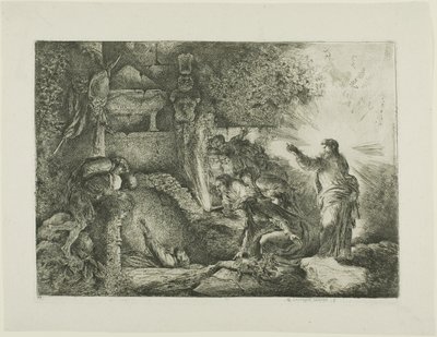 Wskrzeszenie Łazarza autorstwa Giovanni Benedetto Castiglione