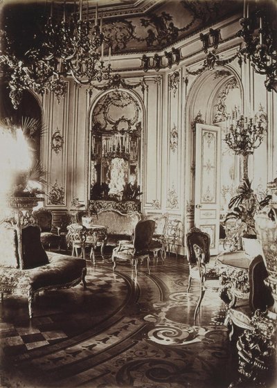 Pałac Stroganowa w Sankt Petersburgu. Owalny salon, lata 60. XIX wieku autorstwa Giovanni Bianchi