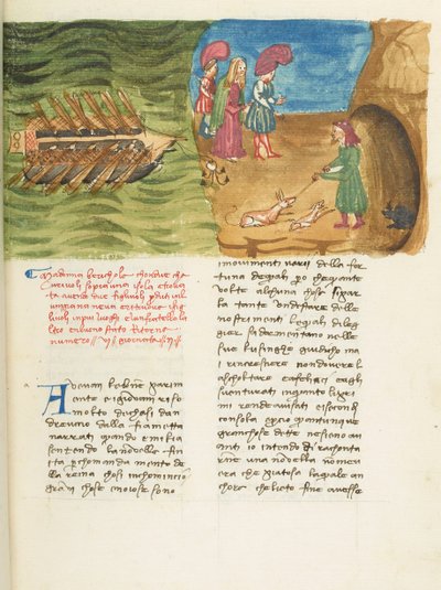 Dekameron, Beritola - Corrado II di Villafranca odkrywa Beritolę , Drugi dzień, opowiadanie 6. autorstwa Giovanni Boccaccio