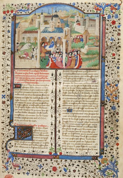 Dekameron, Wyjazd opowiadaczy Dekameronu z Florencji autorstwa Giovanni Boccaccio