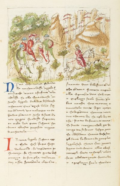 Dekameron, Rzymska wieś; Agnolella uciekająca przed bandytami, Piąty dzień, opowiadanie 3. autorstwa Giovanni Boccaccio
