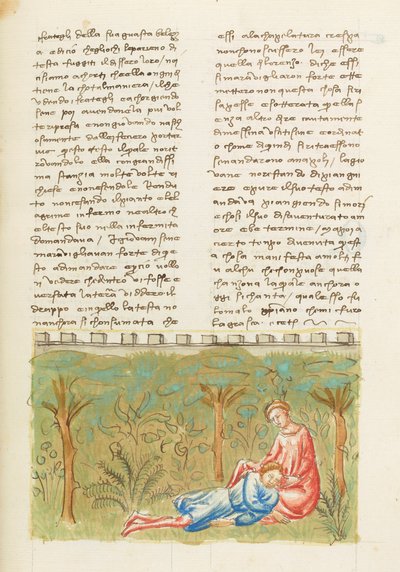 Dekameron, Czwarty dzień, opowiadanie 6; przeczucie: Śmierć Gabriotta. autorstwa Giovanni Boccaccio