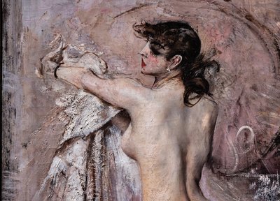 Po kąpieli, detal autorstwa Giovanni Boldini
