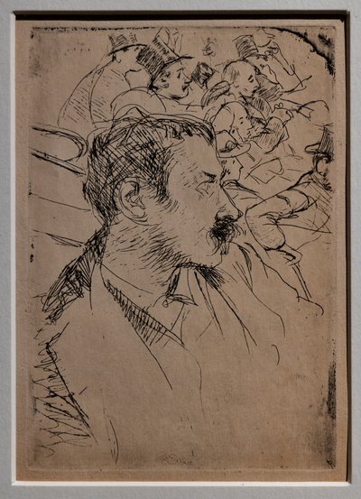 W Operze w Paryżu, ok. 1880 r. (Papier w paski) autorstwa Giovanni Boldini