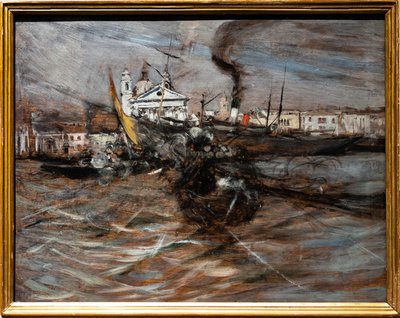 Łodzie w Wenecji autorstwa Giovanni Boldini