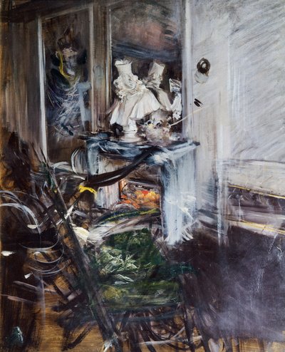 Kardynał Bernini w pokoju malarza – Giovanni Boldini (1842-1931), olej na płótnie, 53x46 cm autorstwa Giovanni Boldini