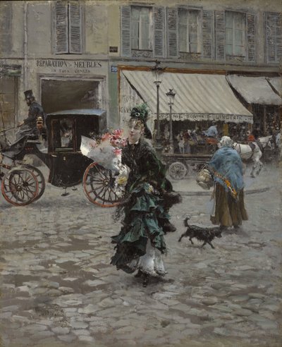 Przejście przez ulicę, 1873-75 autorstwa Giovanni Boldini