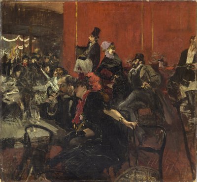 Scena biesiadna, ok. godz. 1889 autorstwa Giovanni Boldini