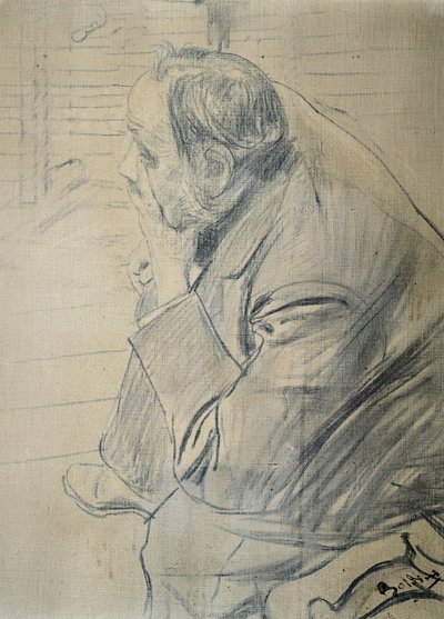 Portret Edgara Degasa autorstwa Giovanniego Boldiniego (1842-1931) Węgiel na płótnie, 605x46 cm, ok. 1885 autorstwa Giovanni Boldini
