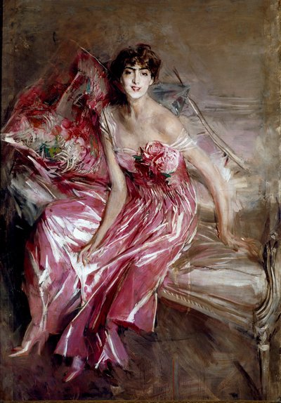 Portret Madame Olivii Concha de Fontecilla lub Pani w różu Malarstwo autorstwa Giovanniego Boldini autorstwa Giovanni Boldini