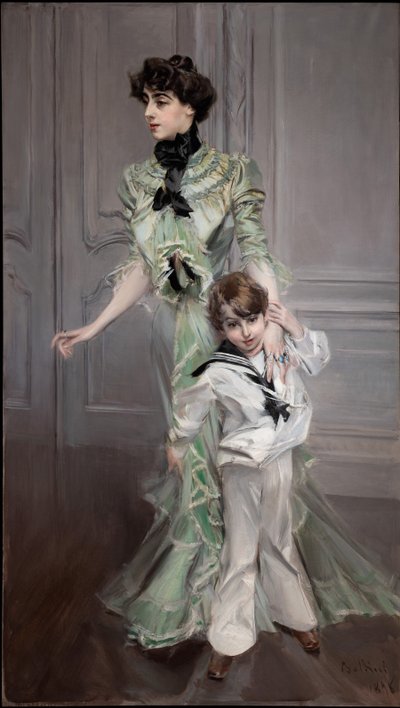 Portret pani Hugo i jej syna, 1898 r. autorstwa Giovanni Boldini