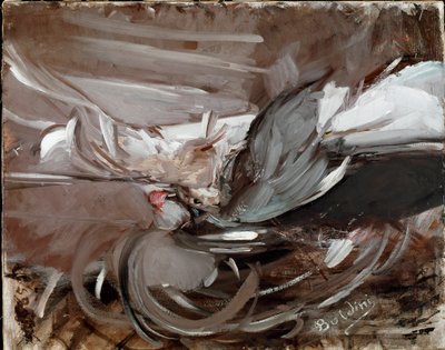 Martwa natura z malowaniem gry autorstwa Giovanniego Boldiniego (1842-1931) 1911 wym.75x93 cm Pistoia, kolekcja Boldini autorstwa Giovanni Boldini