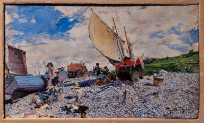 Plaża w Etretat autorstwa Giovanni Boldini