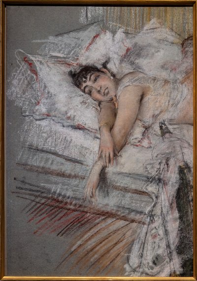 Hrabina Rasty w łóżku autorstwa Giovanni Boldini