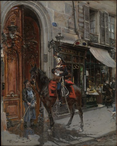 Posłaniec z depeszą autorstwa Giovanni Boldini