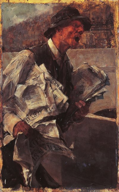Paryski gazeciarz lub sprzedawca gazet autorstwa Giovanni Boldini