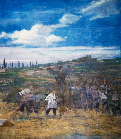 Młócenie ziarna autorstwa Giovanni Boldini