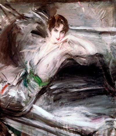 Kobieta siedziała na krześle, ok. 1860 r. autorstwa Giovanni Boldini