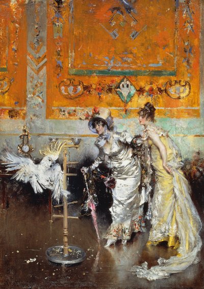 Kobiety z papugą autorstwa Giovanni Boldini
