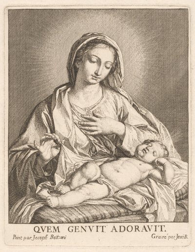Dziewica i śpiące dziecko autorstwa Giovanni Bottani, after Giuseppe Bottani