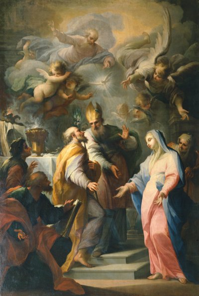 Małżeństwo Najświętszej Marii Panny – Giovanni Camillo Sagrestani (1660-1731) Kościół Santo Spirito, Florencja, Włochy autorstwa Giovanni Camillo Sagrestani