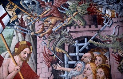 Zejście do piekła, ok.1492 (detal 3702448) autorstwa Giovanni Canavesio
