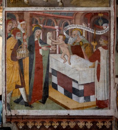 Ofiarowanie Jezusa w Świątyni, 1492 autorstwa Giovanni Canavesio