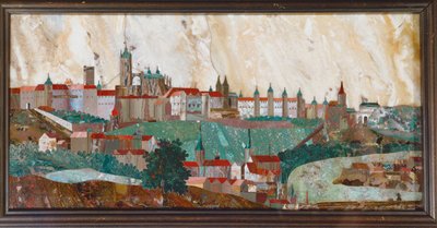 Hradczany, Praga Mozaika z kamieni szlachetnych ... (mozaika) autorstwa Giovanni Castrucci