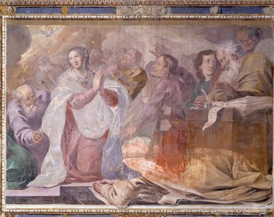 włochy, lombardia, pawia, pawia Charterhouse (Certosa), historie Jezusa i maryi, detal fresku autorstwa Giovanni Cristoforo Storer