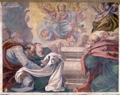 włochy, lombardia, pawia, pawia Charterhouse (Certosa), historie Jezusa i maryi, detal fresku autorstwa Giovanni Cristoforo Storer